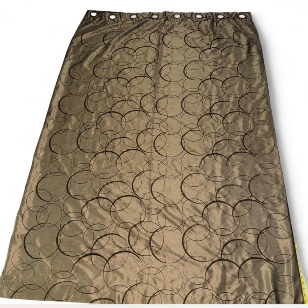 ✨ Metallic Bronze Circle Pattern Curtains (Set of 2 Panels)